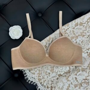 Mã 218 – Áo Lót Nữ Chất Su Cotton Co Giãn, Kẻ Viền Tinh Tế, Mặc Êm Thoải Mái